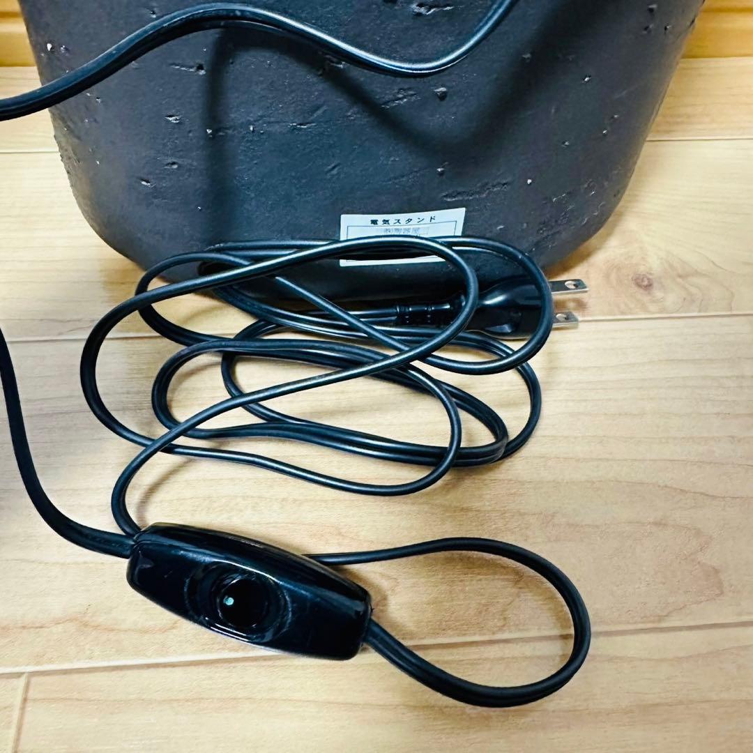 極美品】趣あふれる 信楽焼 陶照明 フクロウ灯 枝乗りフクロウ 713