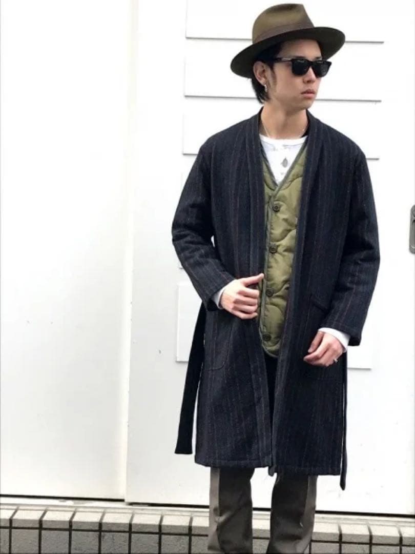 ジャケット・アウター WACKO MARIA MULTI STRIPED GOWN COAT