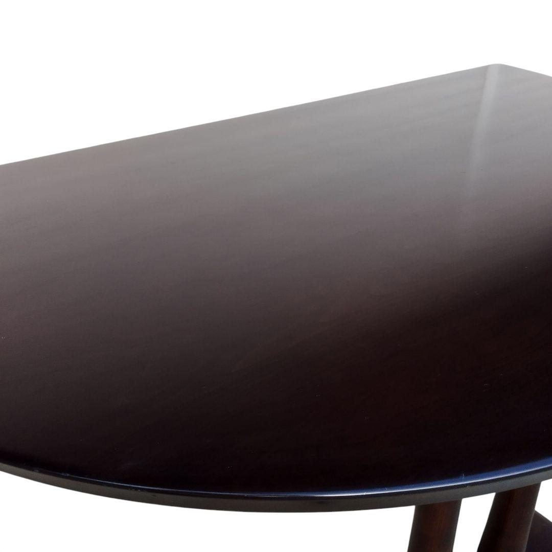 karimoku カリモク 半月 やや半円 ダイニングテーブル 食卓 ブラウン