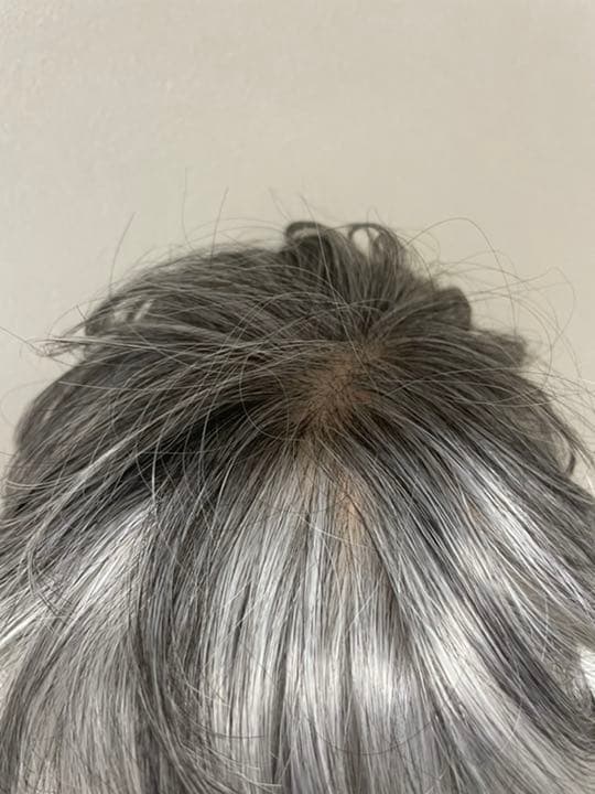 超高品質　白髪30〜90% オーダーメイド使用　白髪　ウィッグ　全体ウィッグ