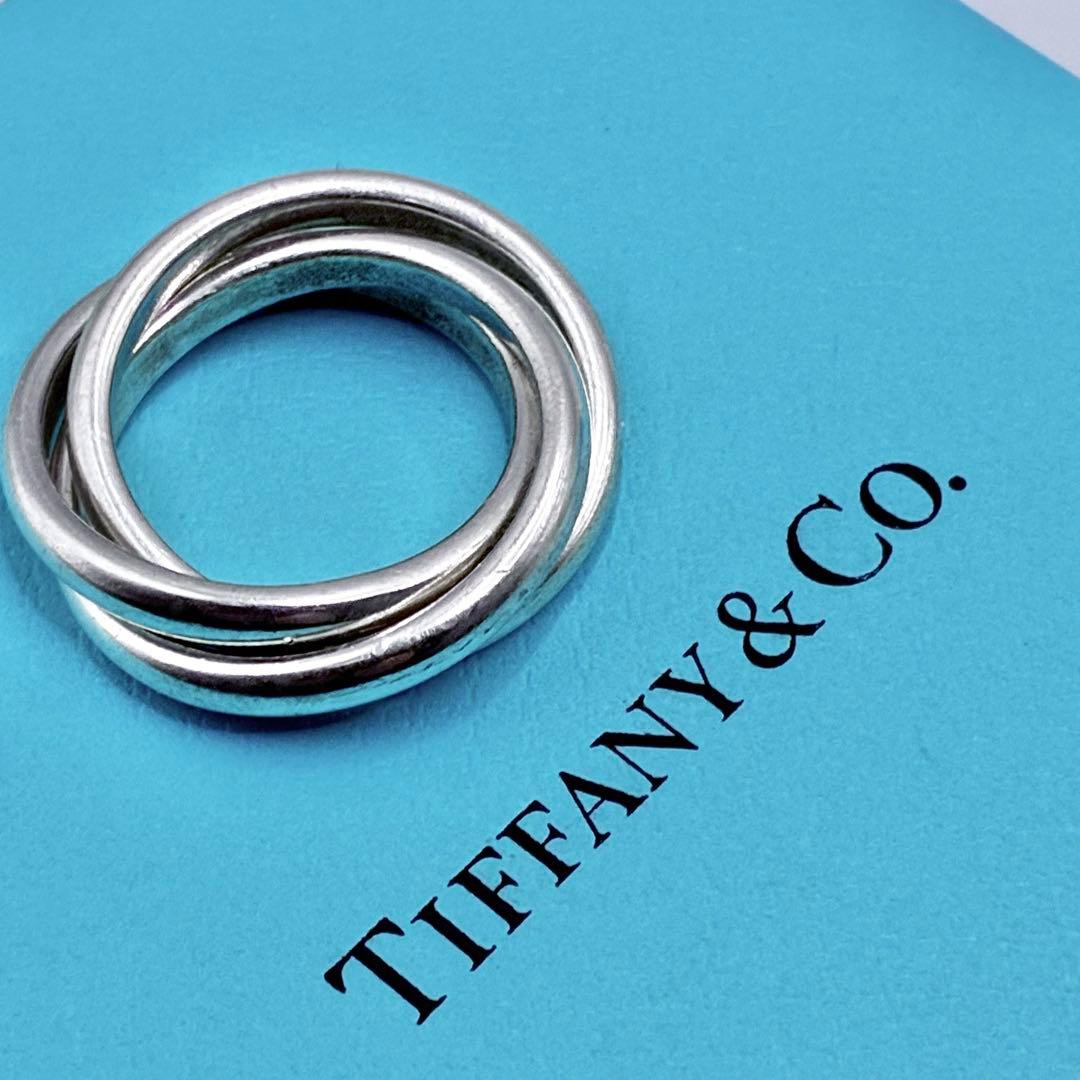【美品】ティファニー 11号 トリニティリング 3連 シルバー925 指輪