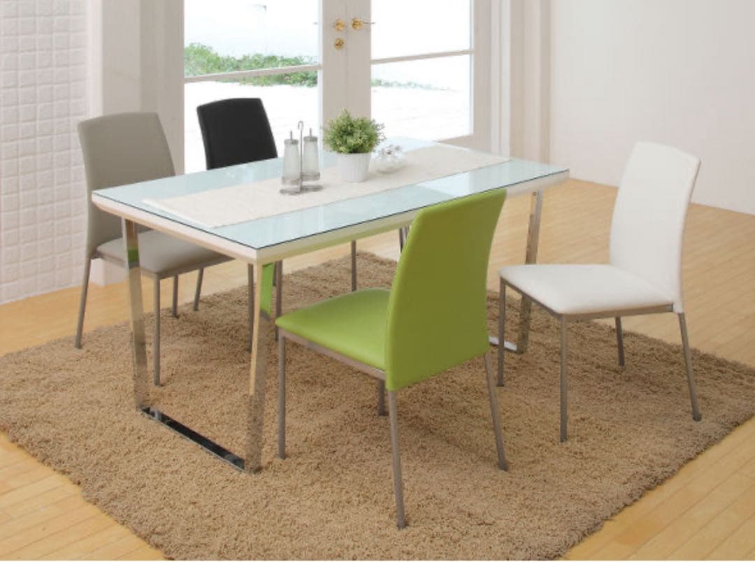 FLYMe Room【ガラスダイニングテーブル】4人掛け　135×80