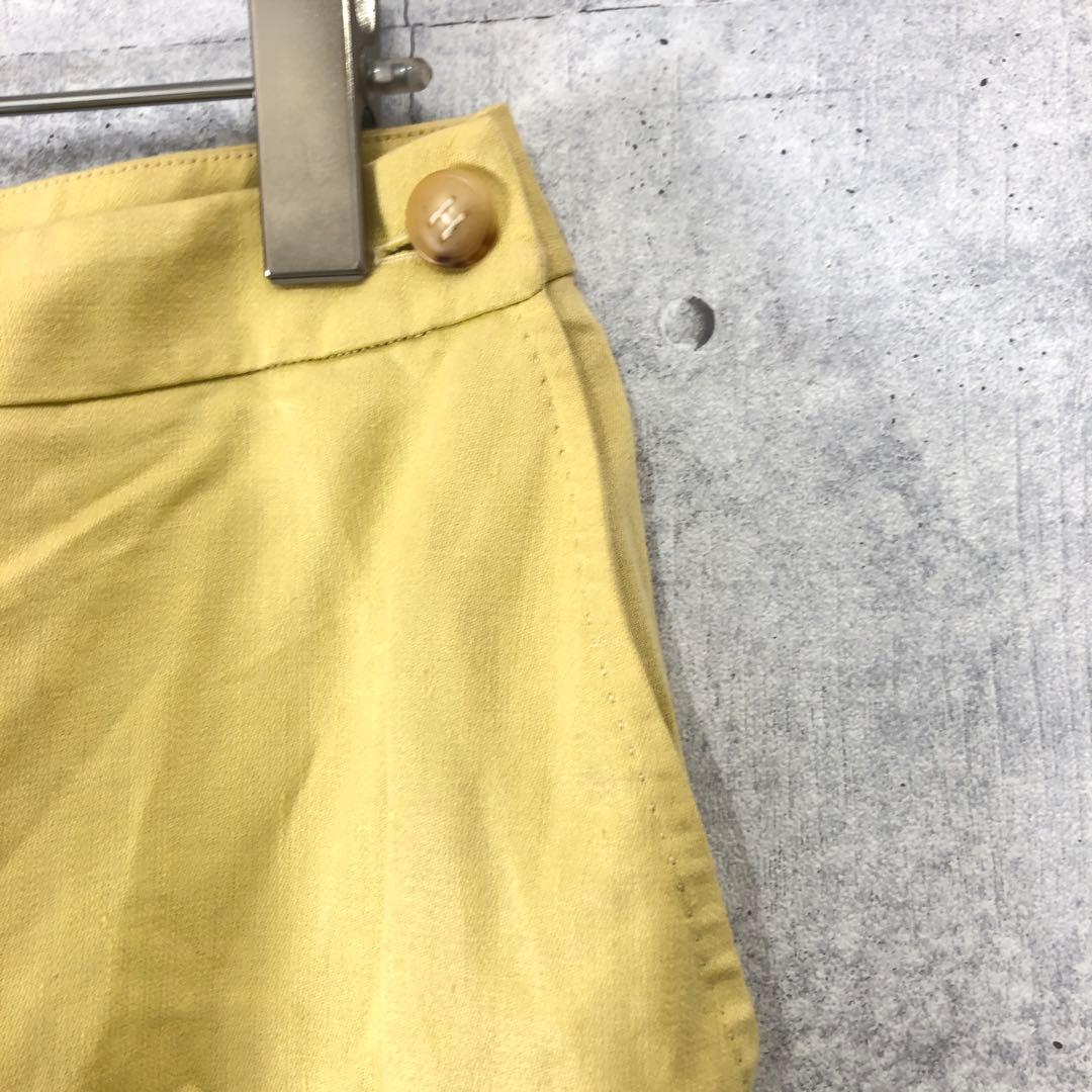 オールド ヴィンテージ古着 HERMES リネンタイトスカート 38 フランス製