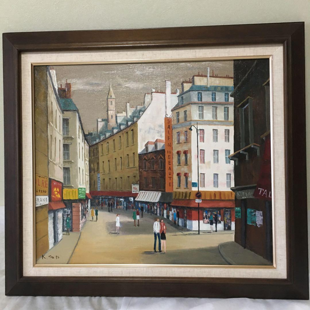 油絵手書き作家物パリの街