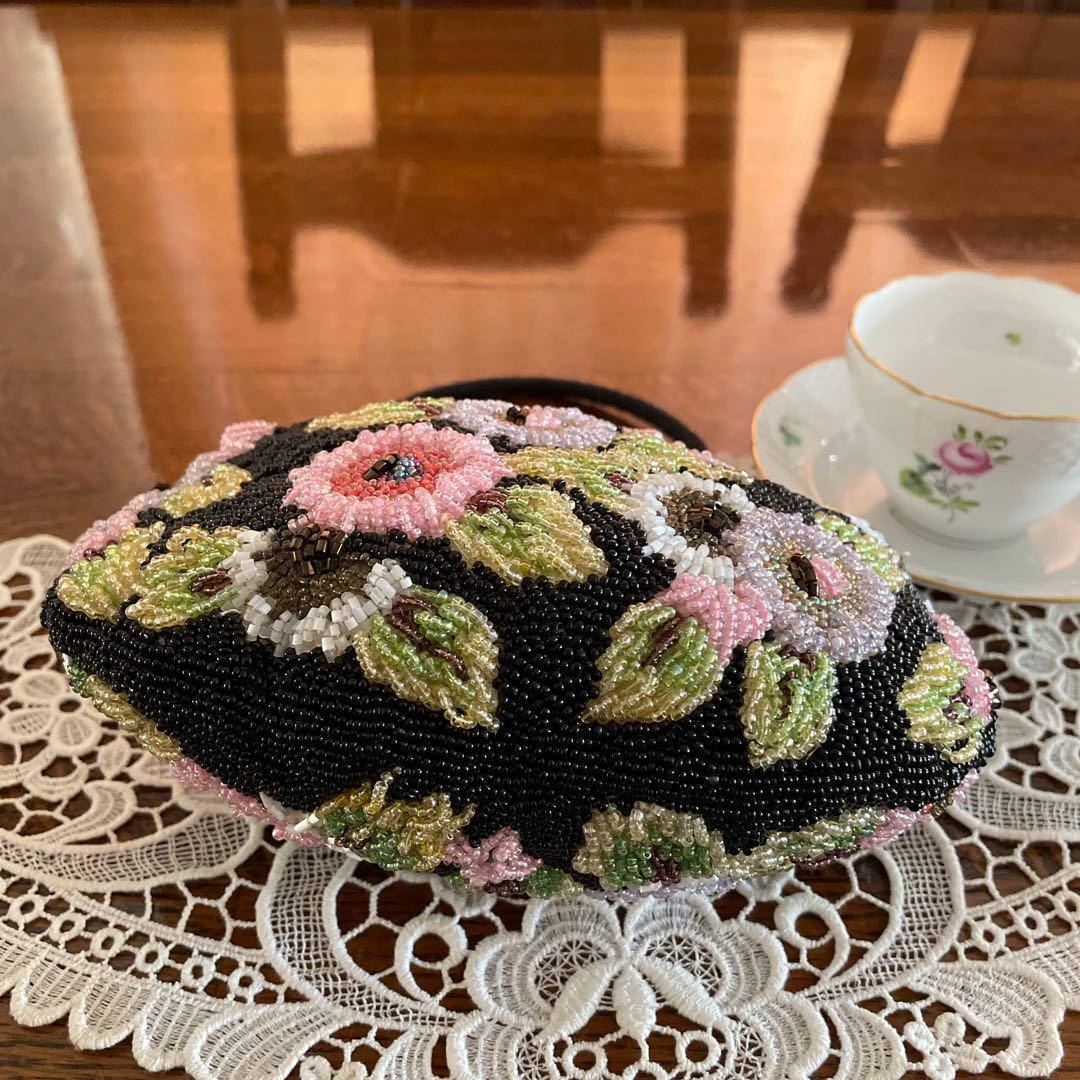 花柄ビーズバック