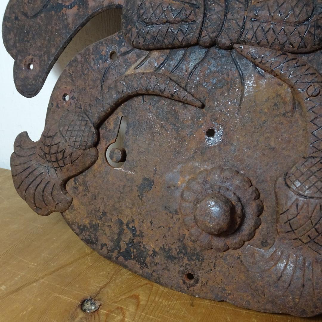 錆び鉄　古鉄　蔵 金具　アンティーク　金物　土蔵の蔵戸の金具