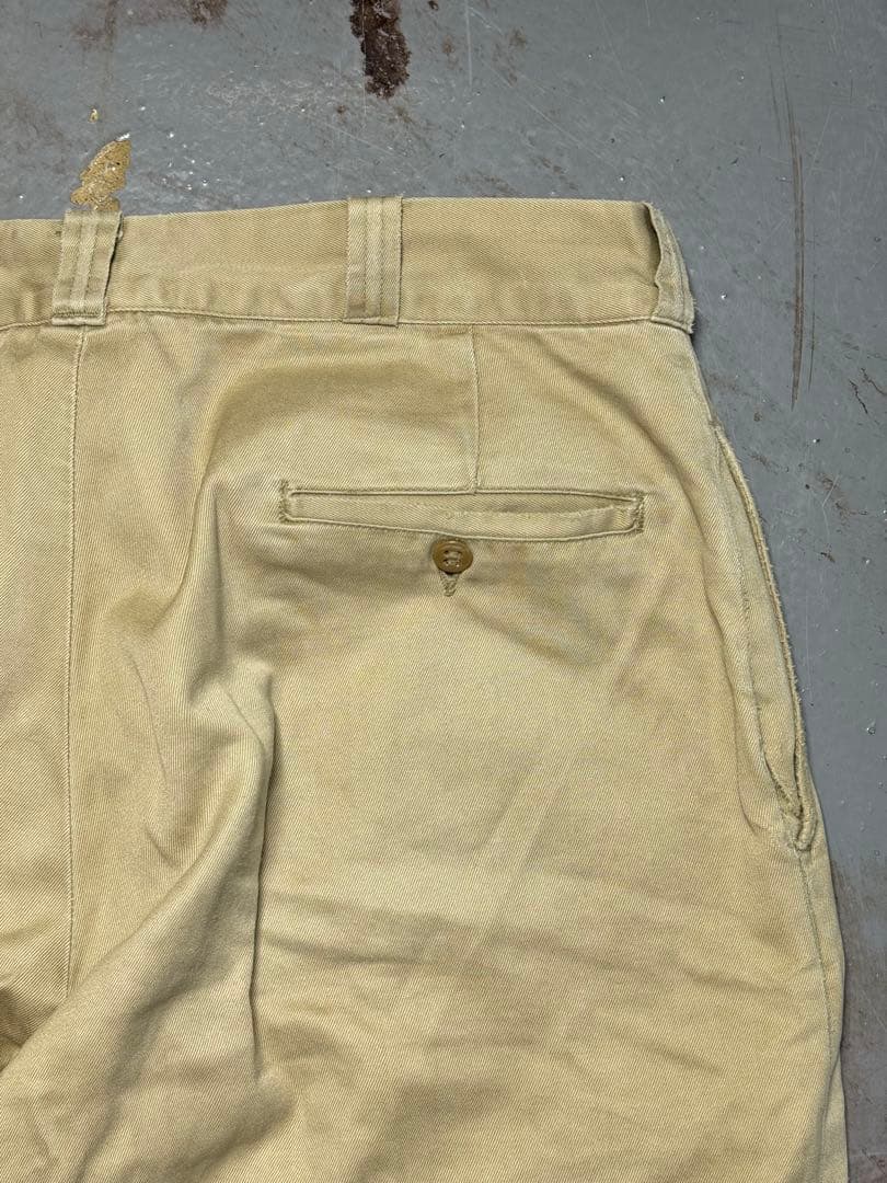 50s U.S.ARMY チノパンツ 尿素ボタン ミリタリー ヴィンテージ