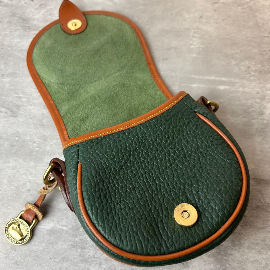 【極美品】ドゥーニー&バーク ショルダーバッグ ポシェット ビッグロゴ レザー