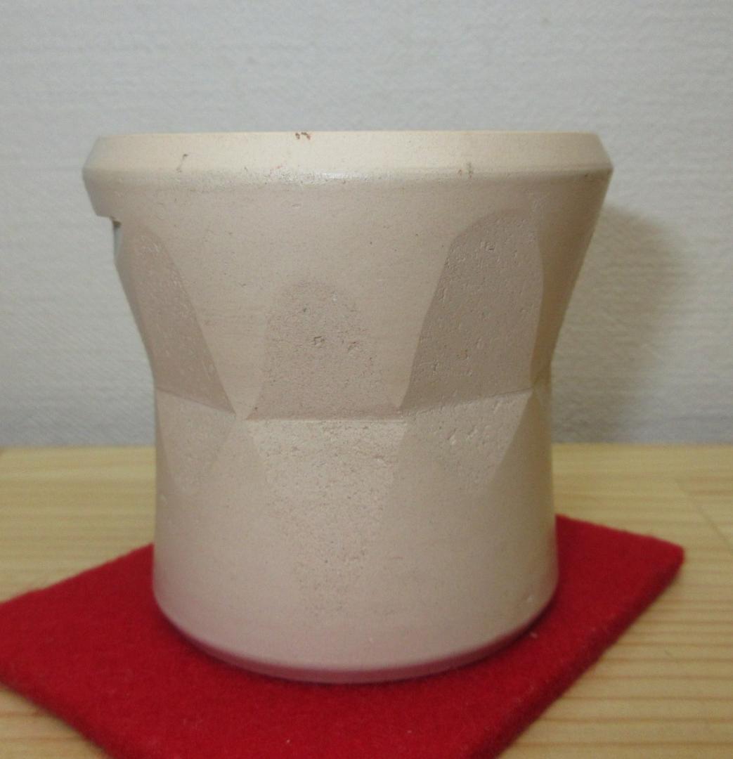 送料込【逢絢亭】茶道具 蓋置 京焼 雲華焼 白 臼形蓋置  寄神崇白 共箱入り