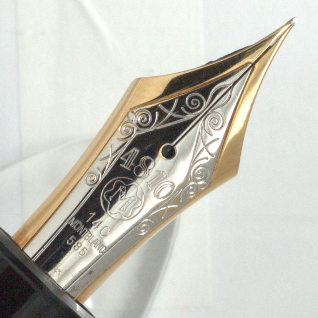 ★美品★　モンブラン　万年筆　149　14C　中白　EF　エボナイト芯　箱インク