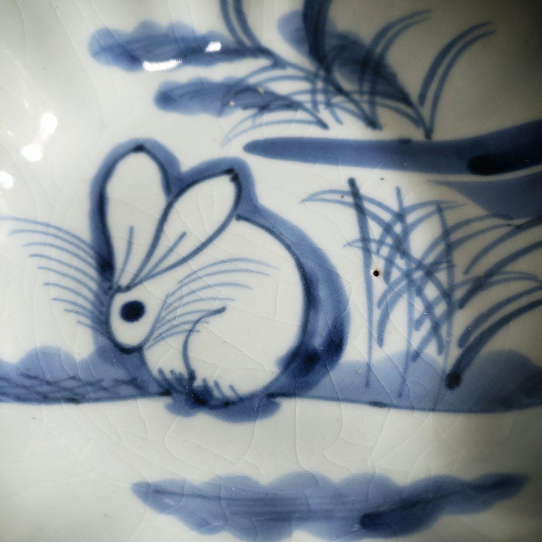 なます皿 兎 ウサギ 古伊万里 江戸 アマテ ロ号 - メルカリ