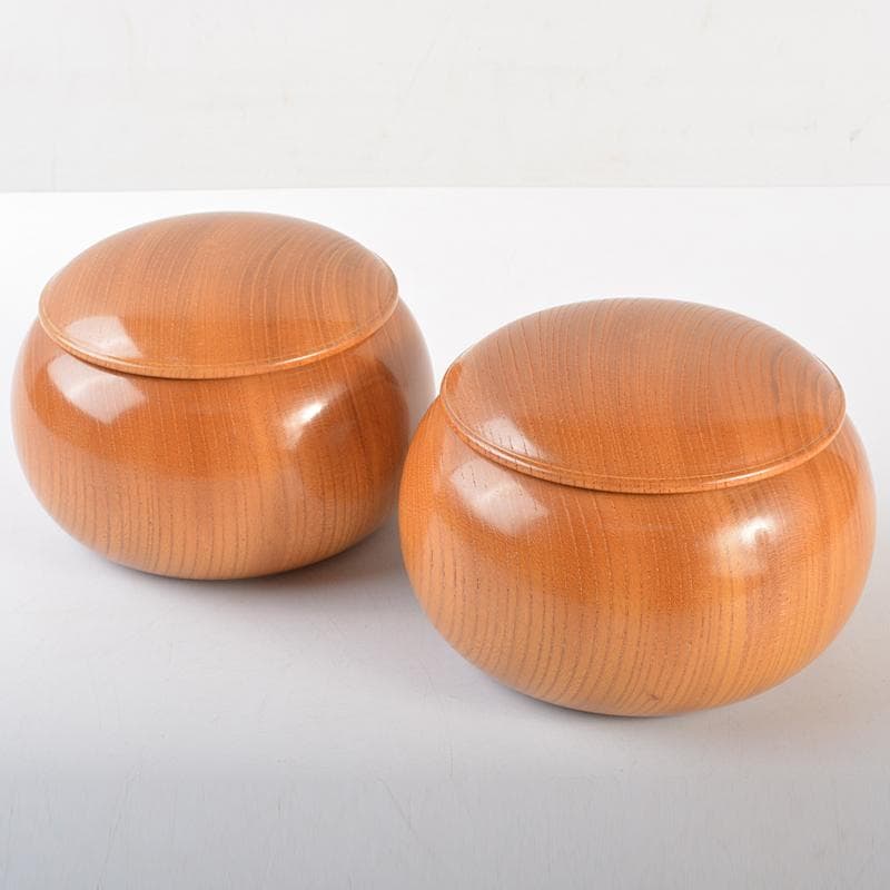 囲碁　鱗屋精製 碁石　本蛤碁石　那智黒碁石　碁笥　一套　共布共箱　MR7246B