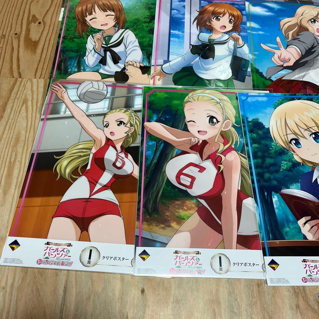 未開封 ガールズ＆パンツァー A3クリアポスター くじ I賞 全15種セット｜