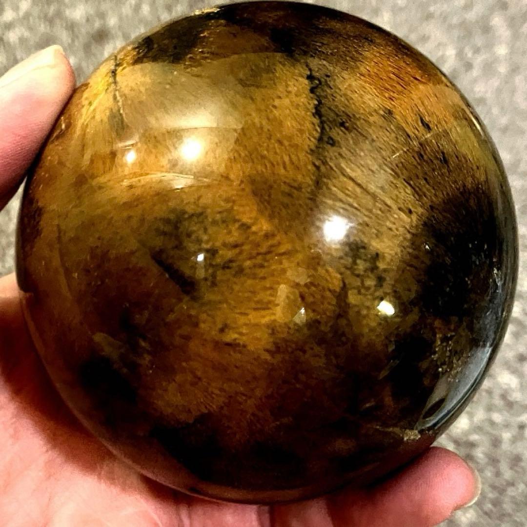 超特大 83mm ゴールドルチルクォーツ 金針水晶 パワーストーン