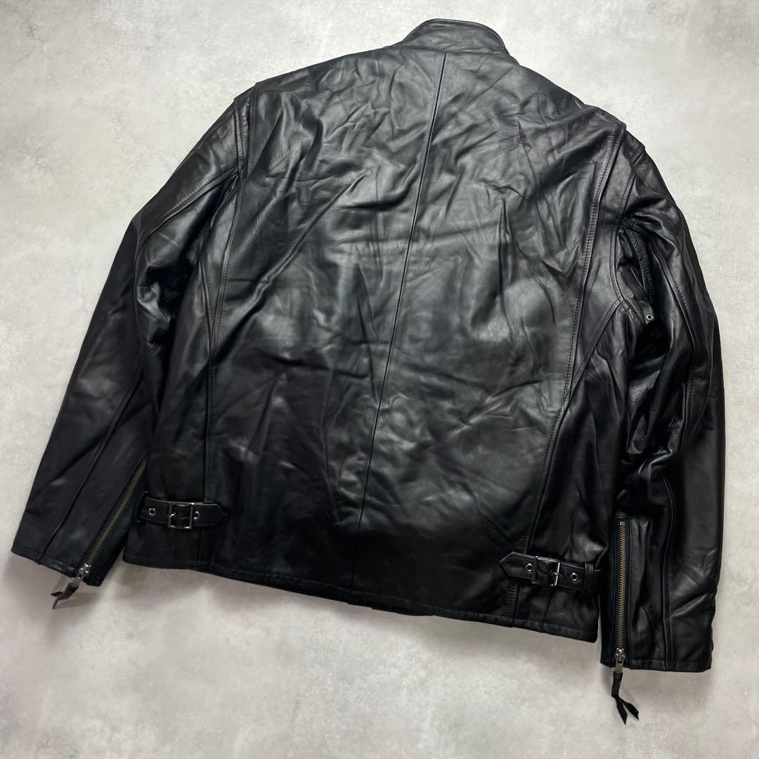 最高級/馬革✨リューグーレザーズ シングルライダース ボアライナー 黒