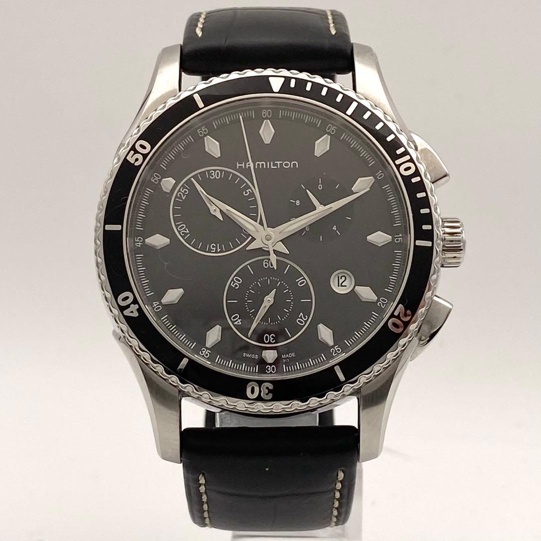 【稼働】Hamilton ジャズマスター クロノグラフ 腕時計 シービュー 美品
