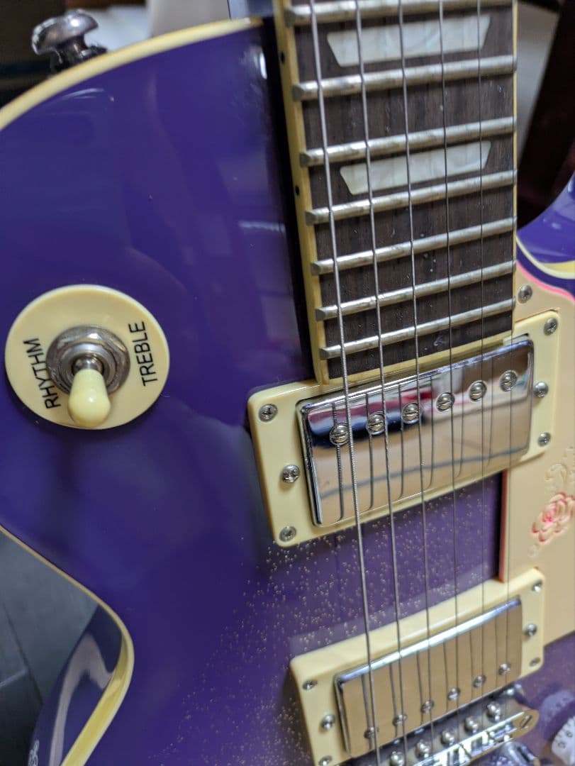 希少　ジプシーローズ　レスポール　 エレキギター　 パープル ラメ入り　激レア