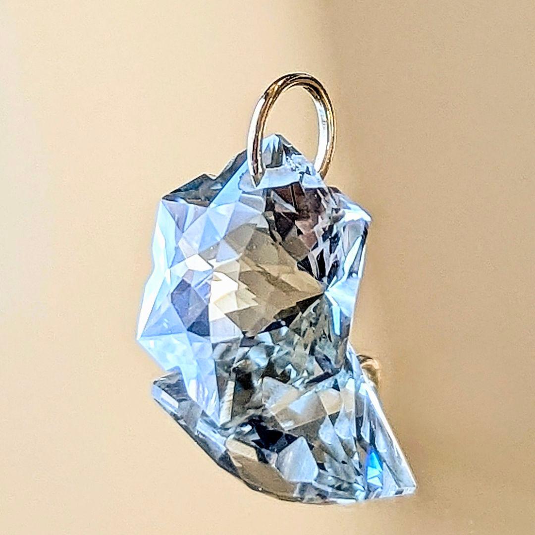 ♢容音♢K18 グリーンアメジスト4.28ct チャーム ペンダントトップ