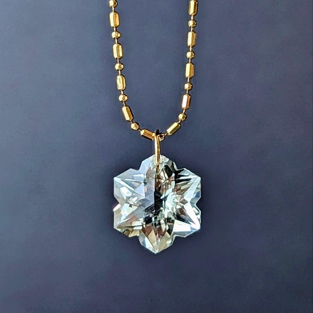 ♢容音♢K18 グリーンアメジスト4.28ct チャーム ペンダントトップ