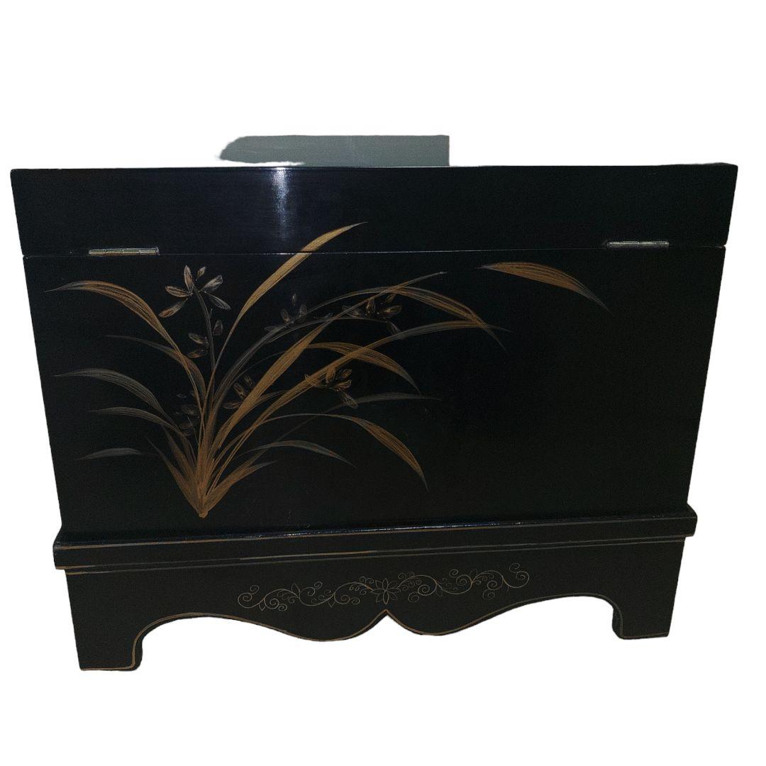 中国キャビネット 漆細工? 武人図