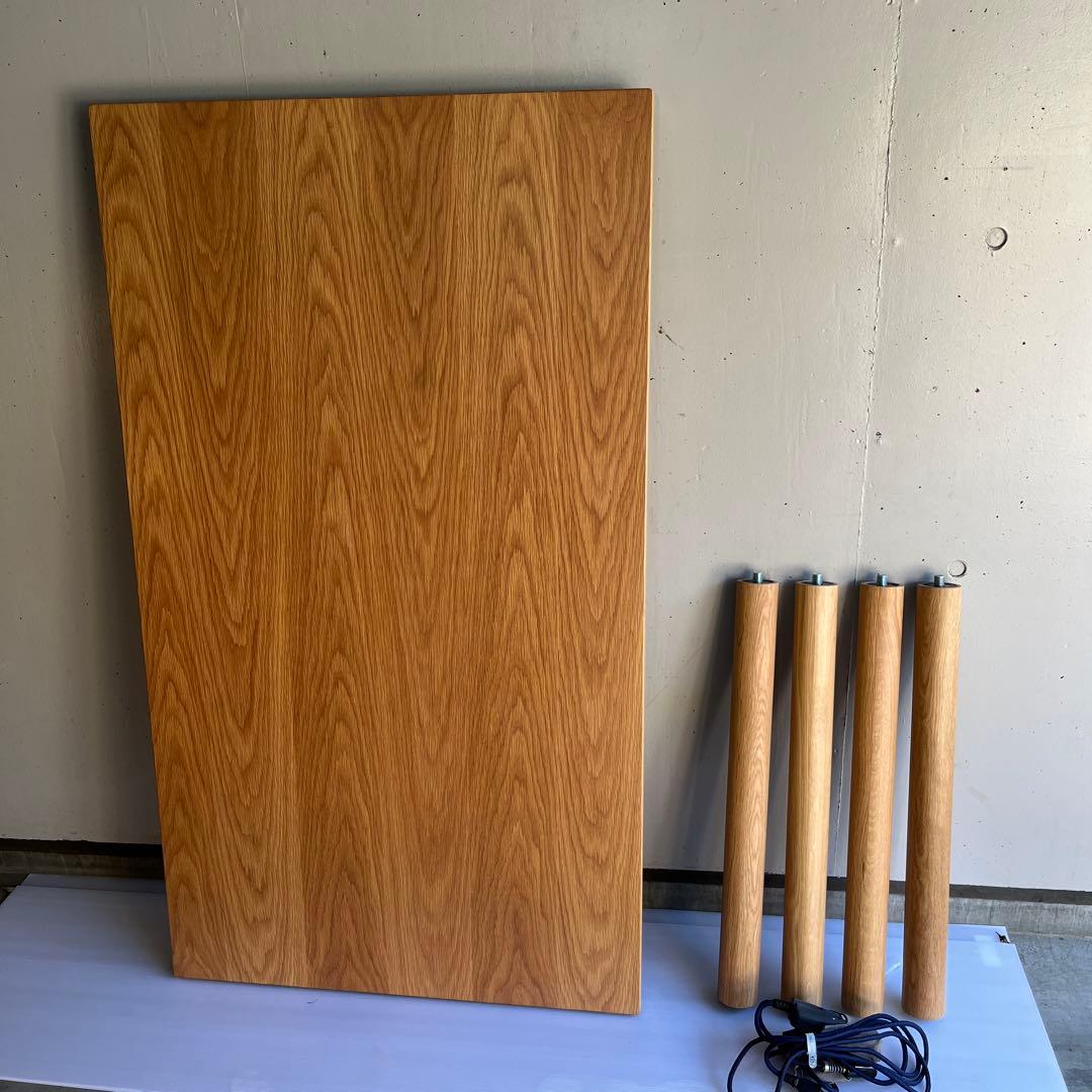 美品・廃盤（限定販売）希少★無印 木製テーブル ダイニングこたつ・幅１４０ｃｍ