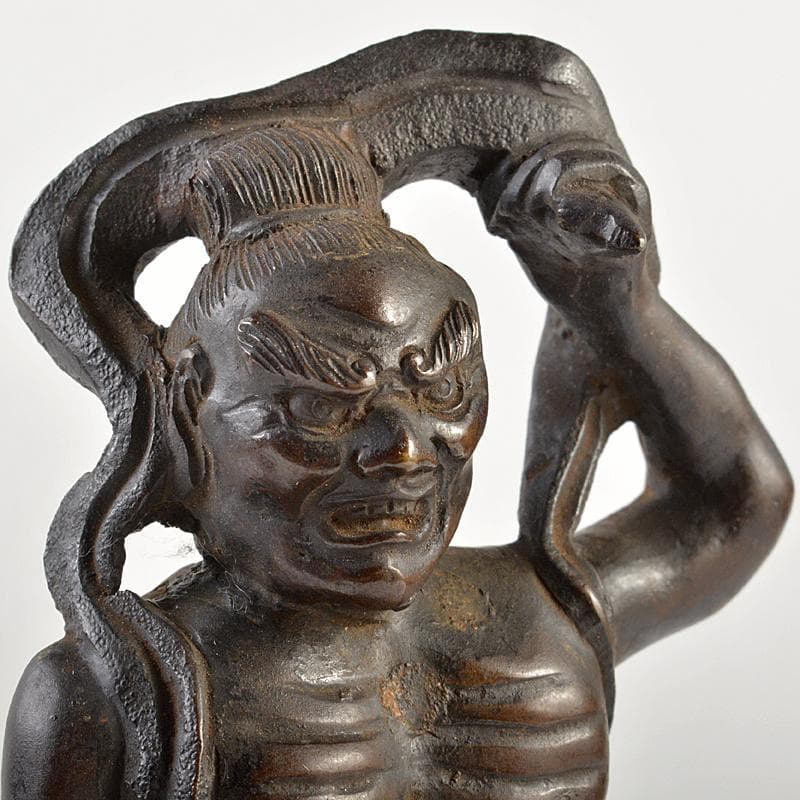 仏教美術 古銅 仁王像 金剛力士像 置物 H R7416