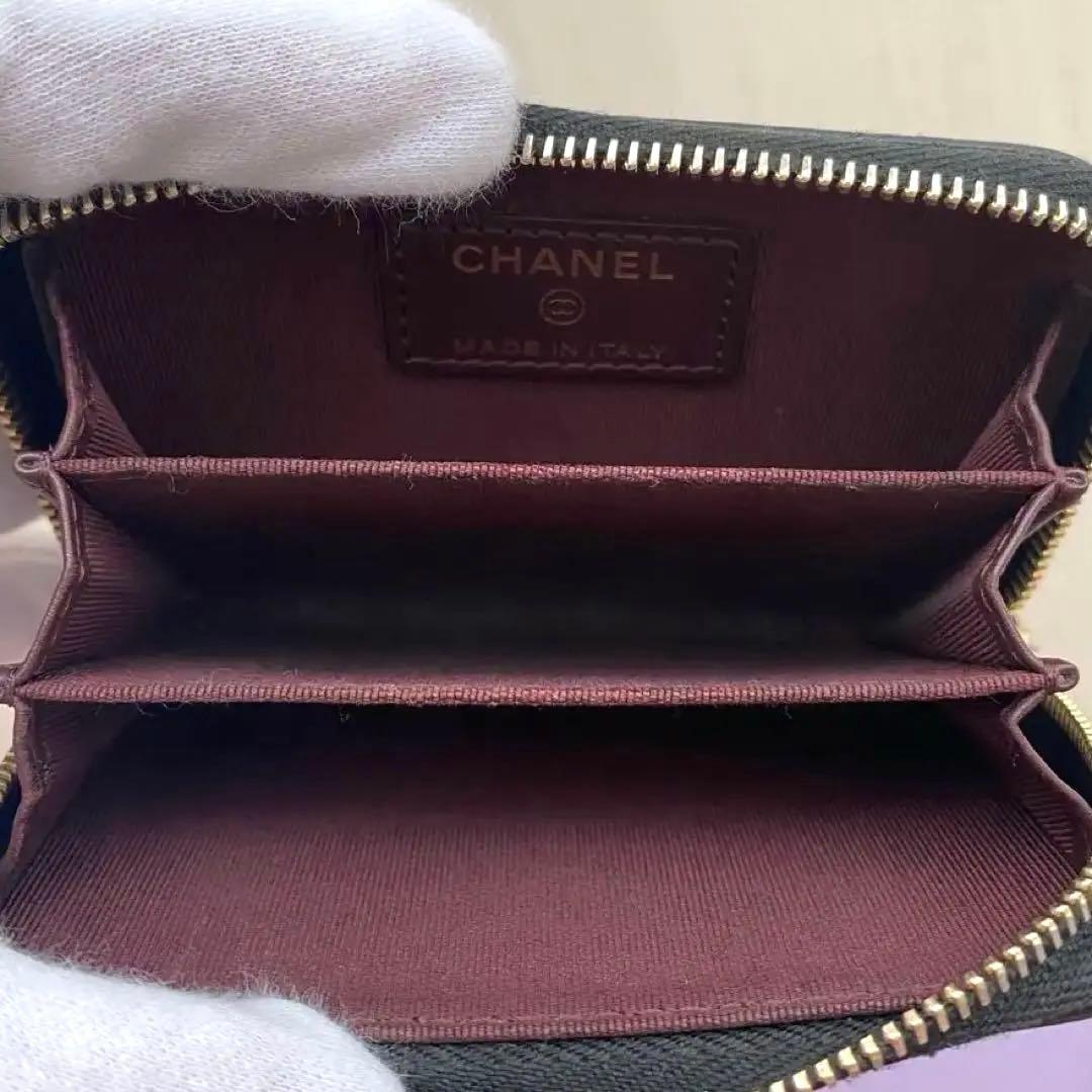 【美品】CHANEL クラシック ジップ パース ブラック