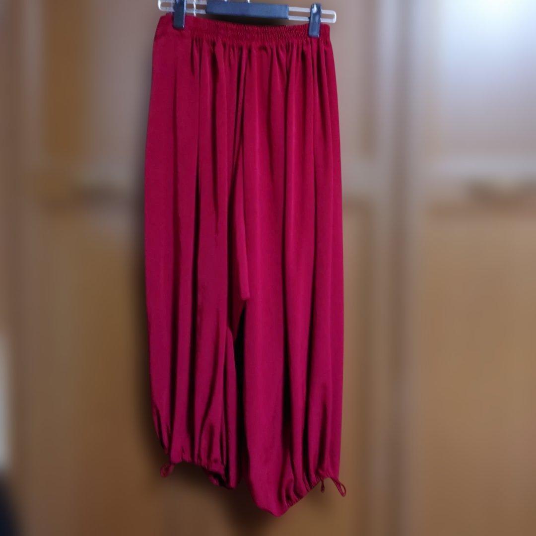 ワイズY's 22aw トリアセテートデシン　サルエルパンツ　赤