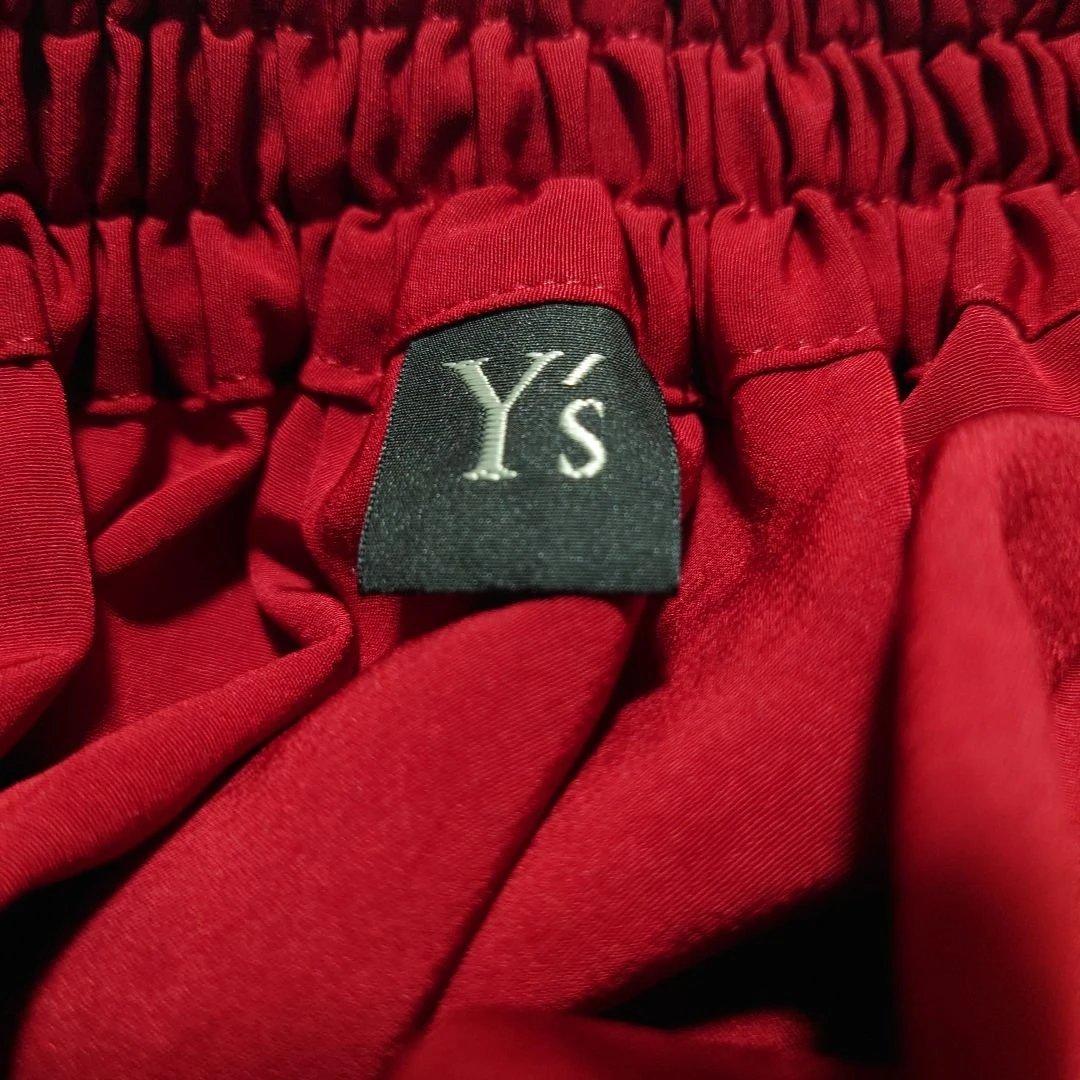 ワイズY's 22aw トリアセテートデシン　サルエルパンツ　赤