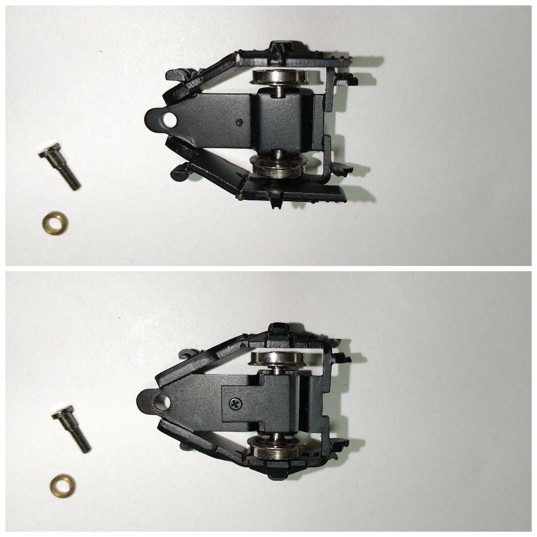 二軸先台車✕２、 従台車 １、テンダー台車✕２、他パーツ。HOゲージ。