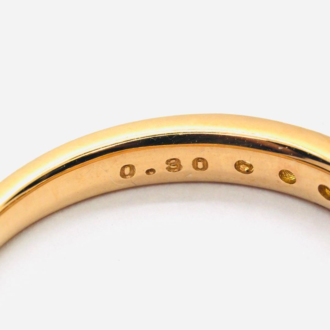 【ESTELLE】K18YG D0.30ct ハーフエタニティ リング
