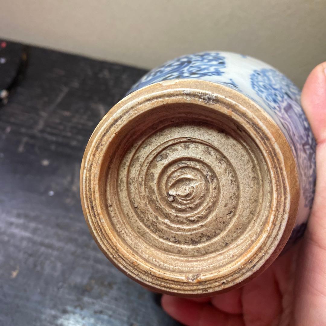 専用　中国古玩　耳付花瓶　17cm9cm