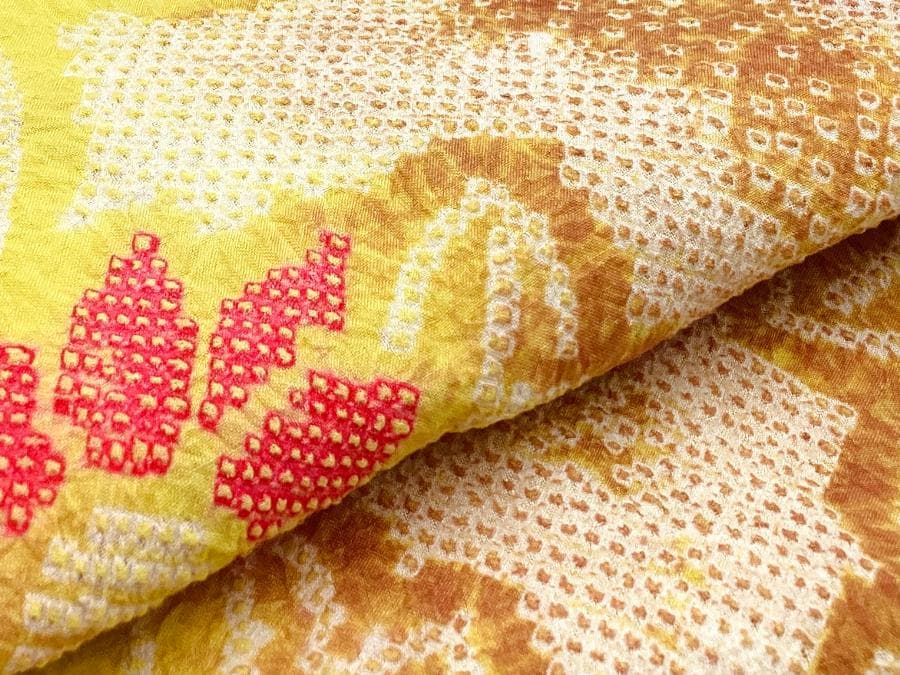 値下げ‼️ 212　中古品　綿　総絞り　ゆかた　有松鳴海絞り　手縫い　Sサイズ