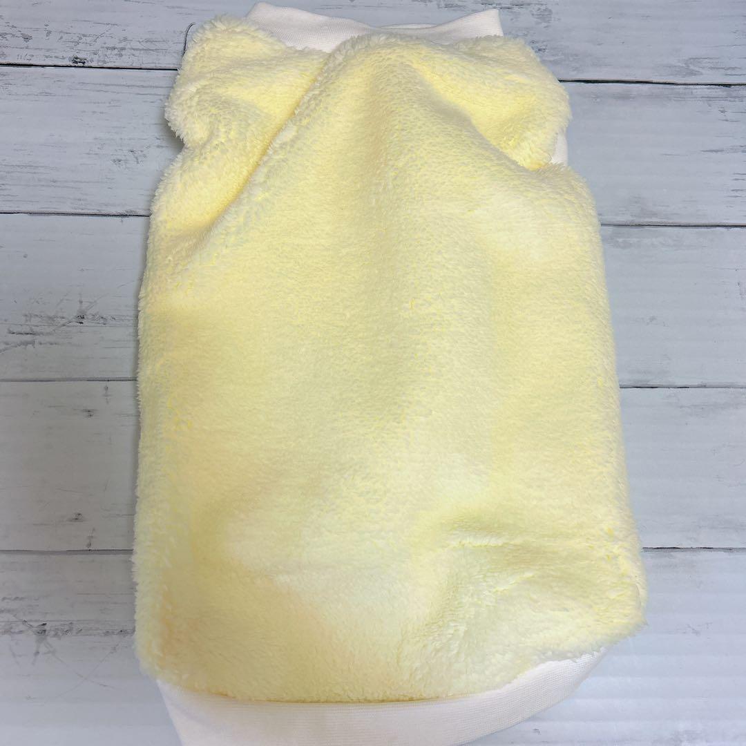 ふわふわトレーナー 犬服イヌノハナLサイズイエロー