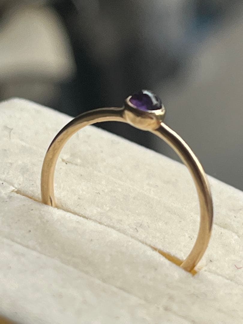K10 アメジスト シンプルリング 8号