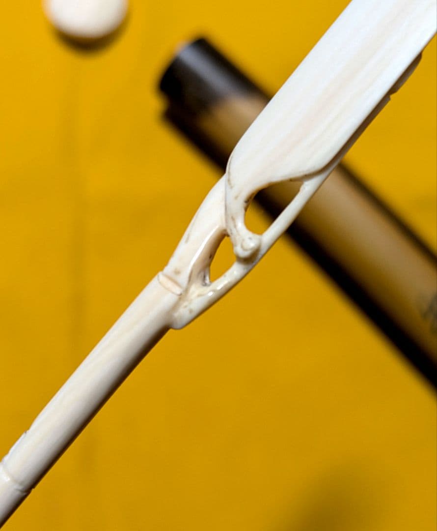 閉店売り尽し】手彫茶杓 笹之葉型 短寸箱入仕