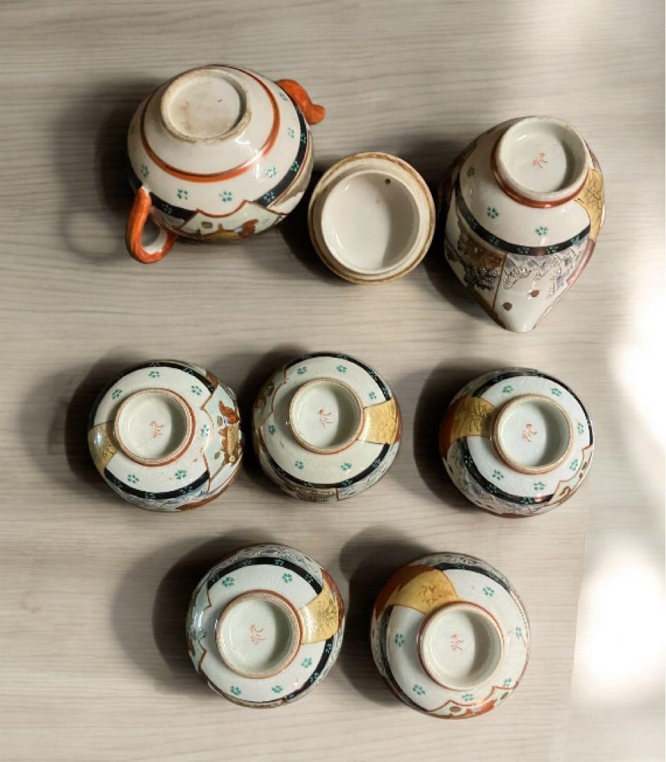 明治期九谷 最高峰加賀九谷 赤絵細描 煎茶道具 急須 茶器 煎茶 九谷焼