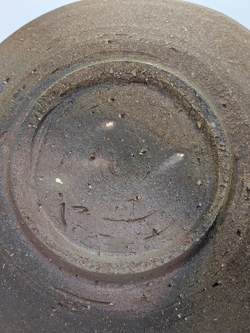 和仁栄幸 備前焼 皿 直径30cm超 食器 緋襷 黄胡麻 黄ゴマ 盛り皿 皿鉢