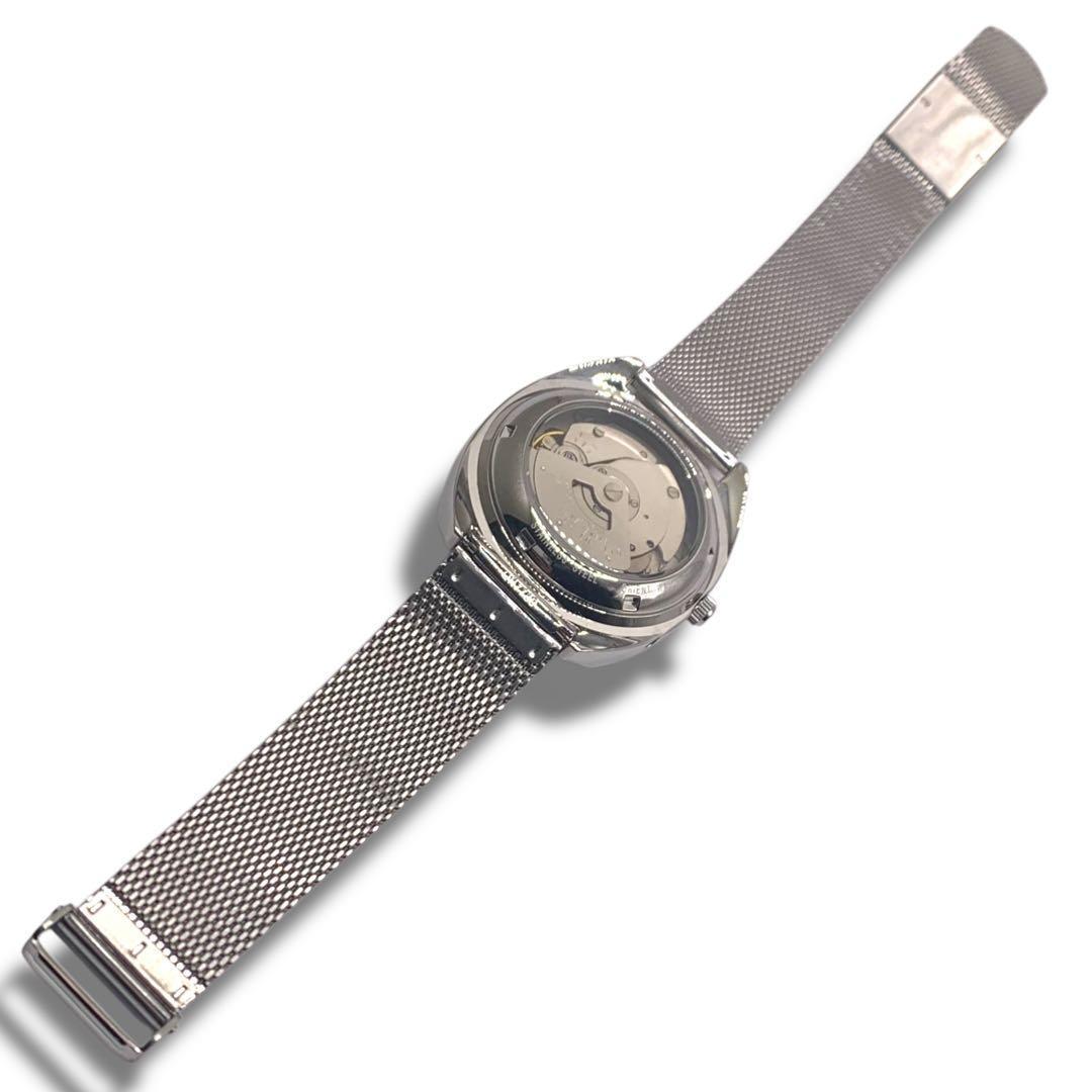 オリエント ORIENT 腕時計　スリースター　自動巻き　ピンク　裏スケ