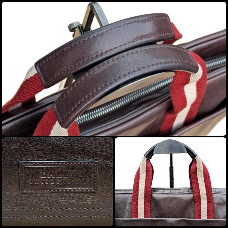 BALLY バリー ビジネスバッグ ブラウン レザー トレインスポッティング