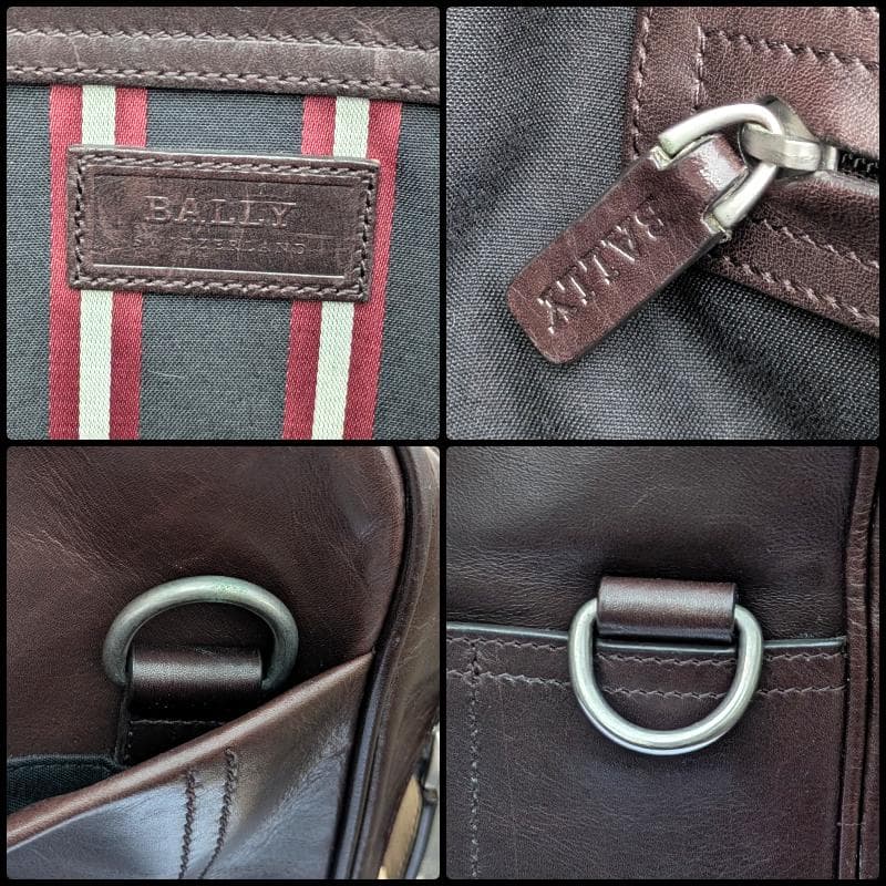 BALLY バリー ビジネスバッグ ブラウン レザー トレインスポッティング