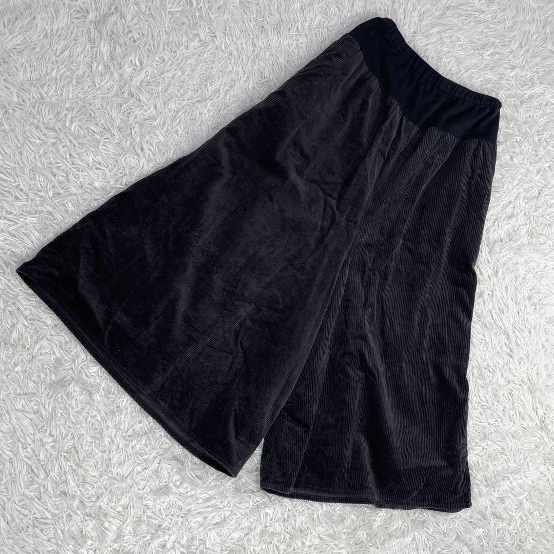 最終価格 ビアズリー コーデュロイ ウエストリブパンツ フリー ブラック