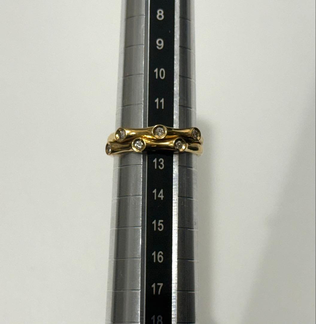 k18メレダイヤ12号リング♪