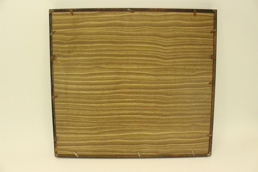 金工 春山作 刻 双鳩枝葉 額(A690)