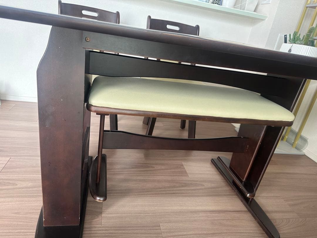 伸長式 ダイニングセット 4点セット 90〜120cm