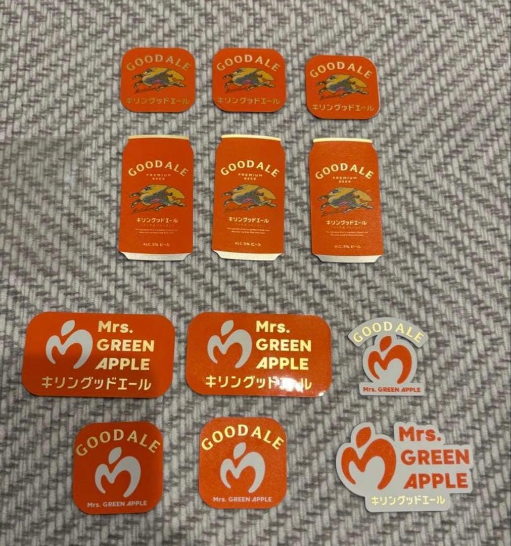 Mrs. GREEN APPLE ステッカーセット グッドエール 12枚 セット - メルカリ