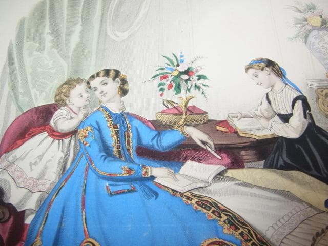 1866年銅版画◇フランス ファッション誌『ラ・モード・イリュストレ』No.39