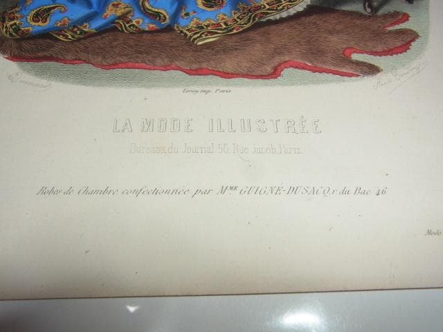 1866年銅版画◇フランス ファッション誌『ラ・モード・イリュストレ』No.39