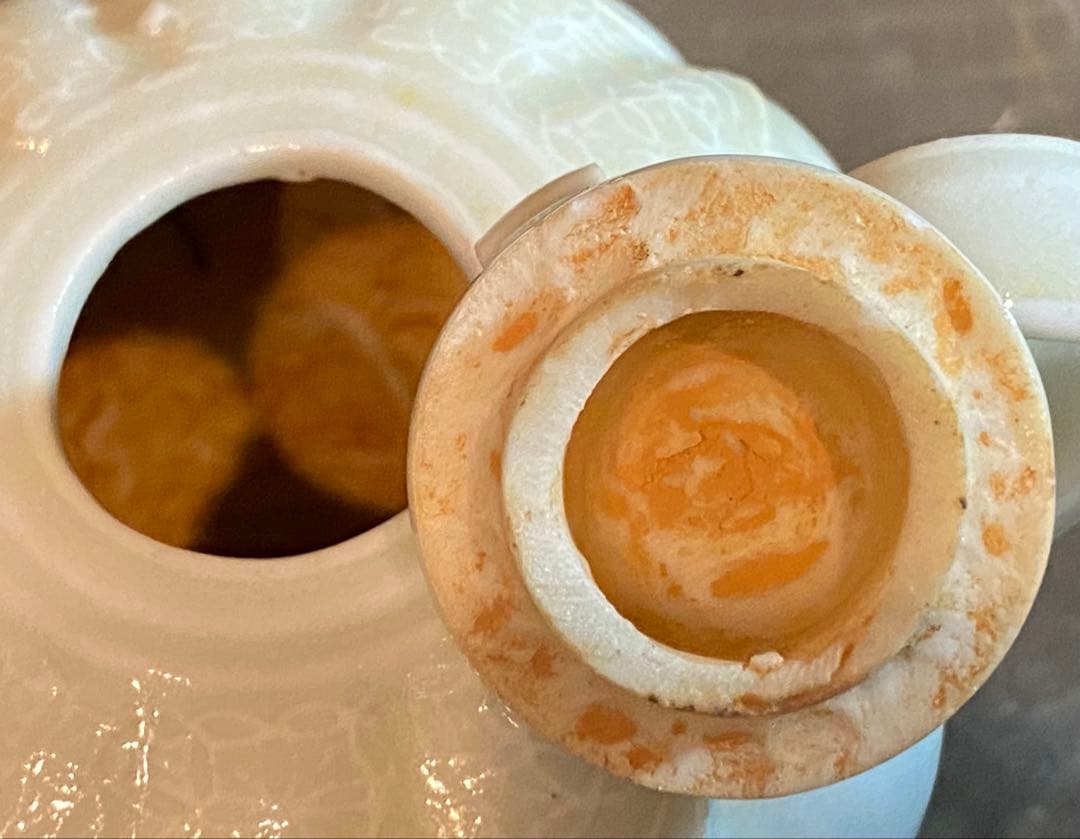 青白磁 水滴 鑑賞台付 ・一輪挿し ・ヴィンテージ レア ・中国 台湾茶器