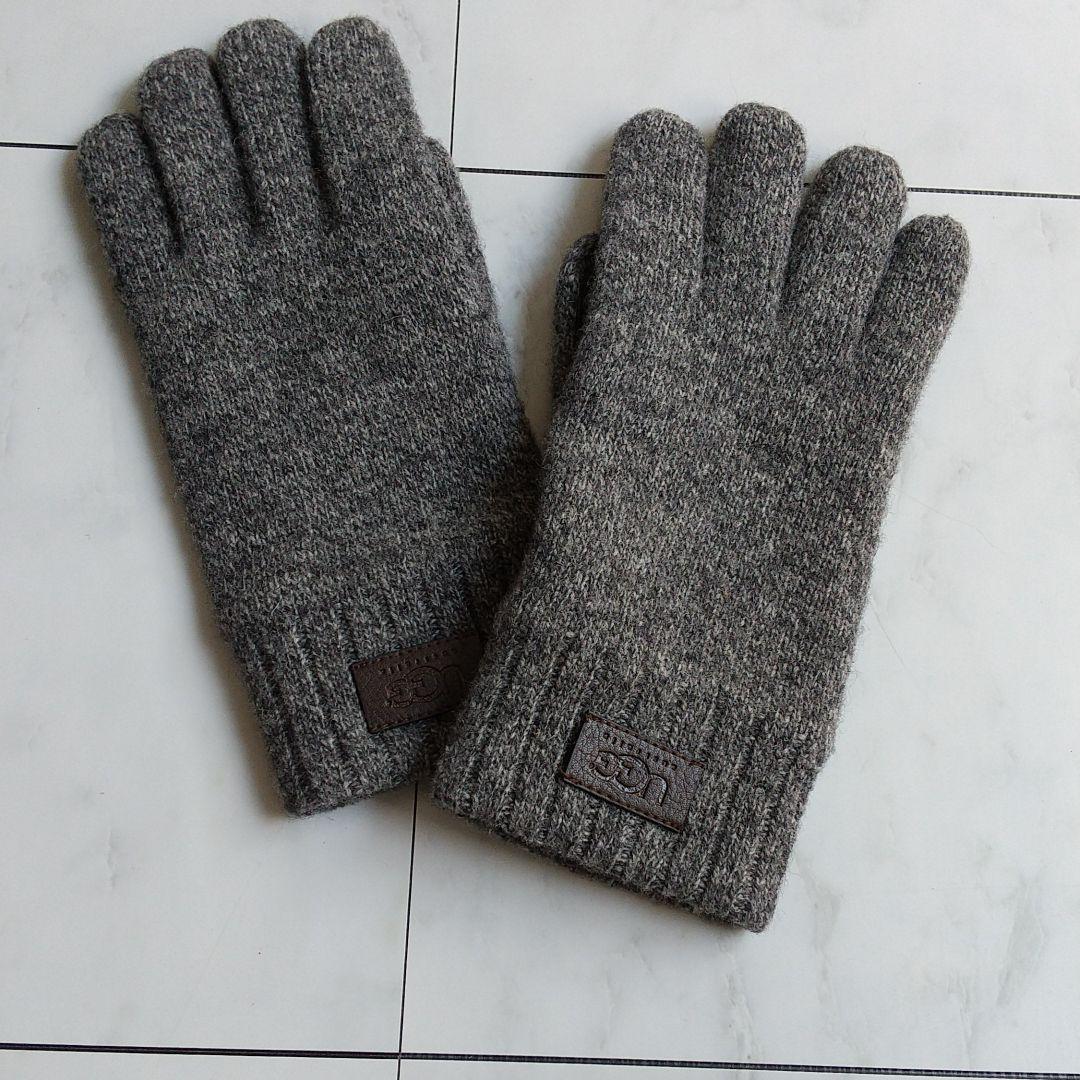UGG メンズ 手袋 KO1546□アグ手袋 シープスキン グローブ ブラック
